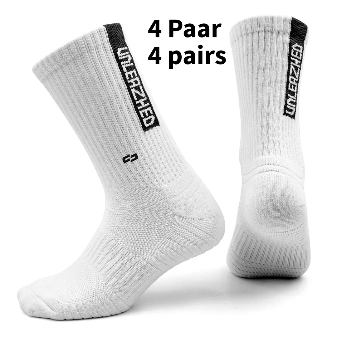 MTB Socken snazy 4 x white-black - Unleazhed