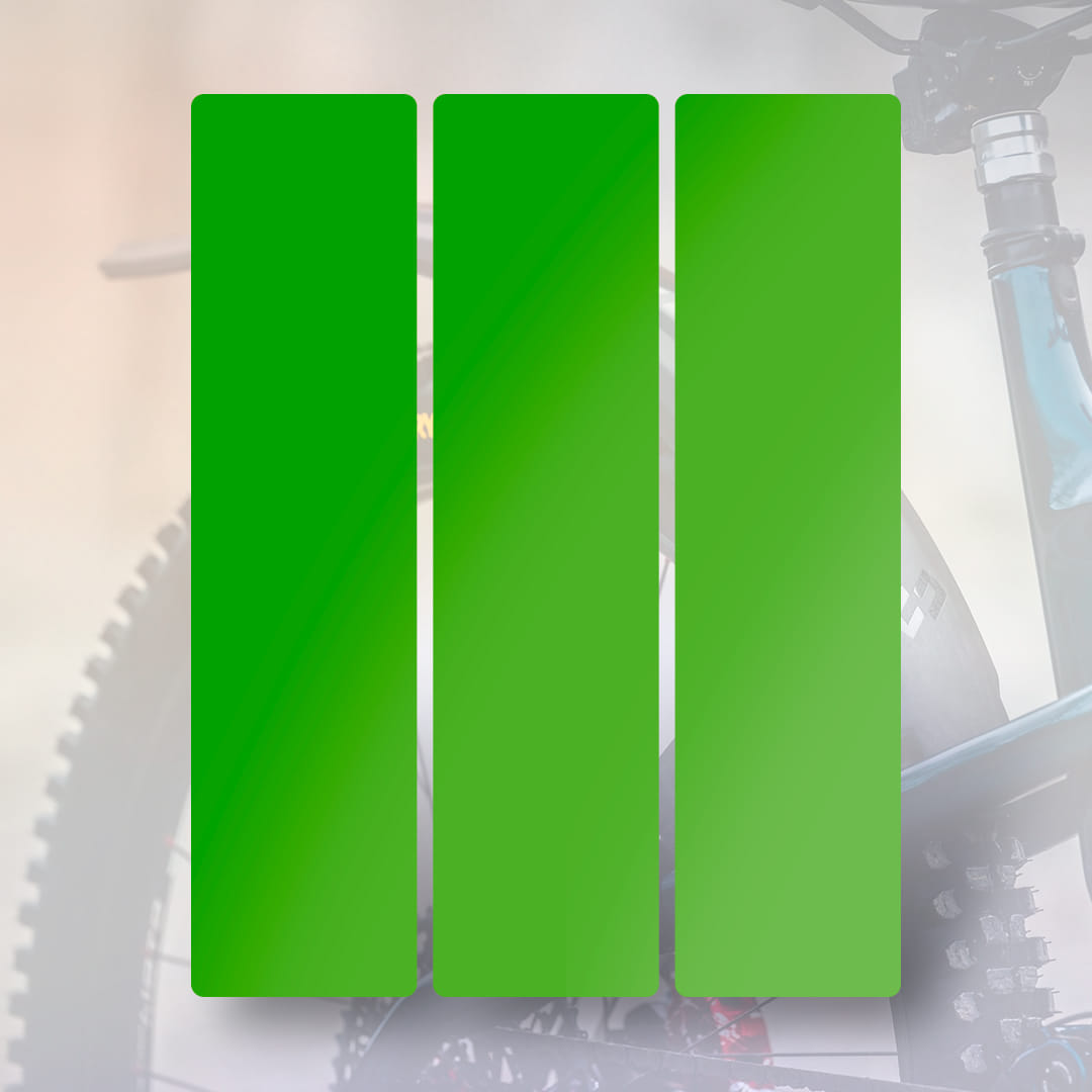 MR02 Rear wheel mudguard sticker green - Unleazhed