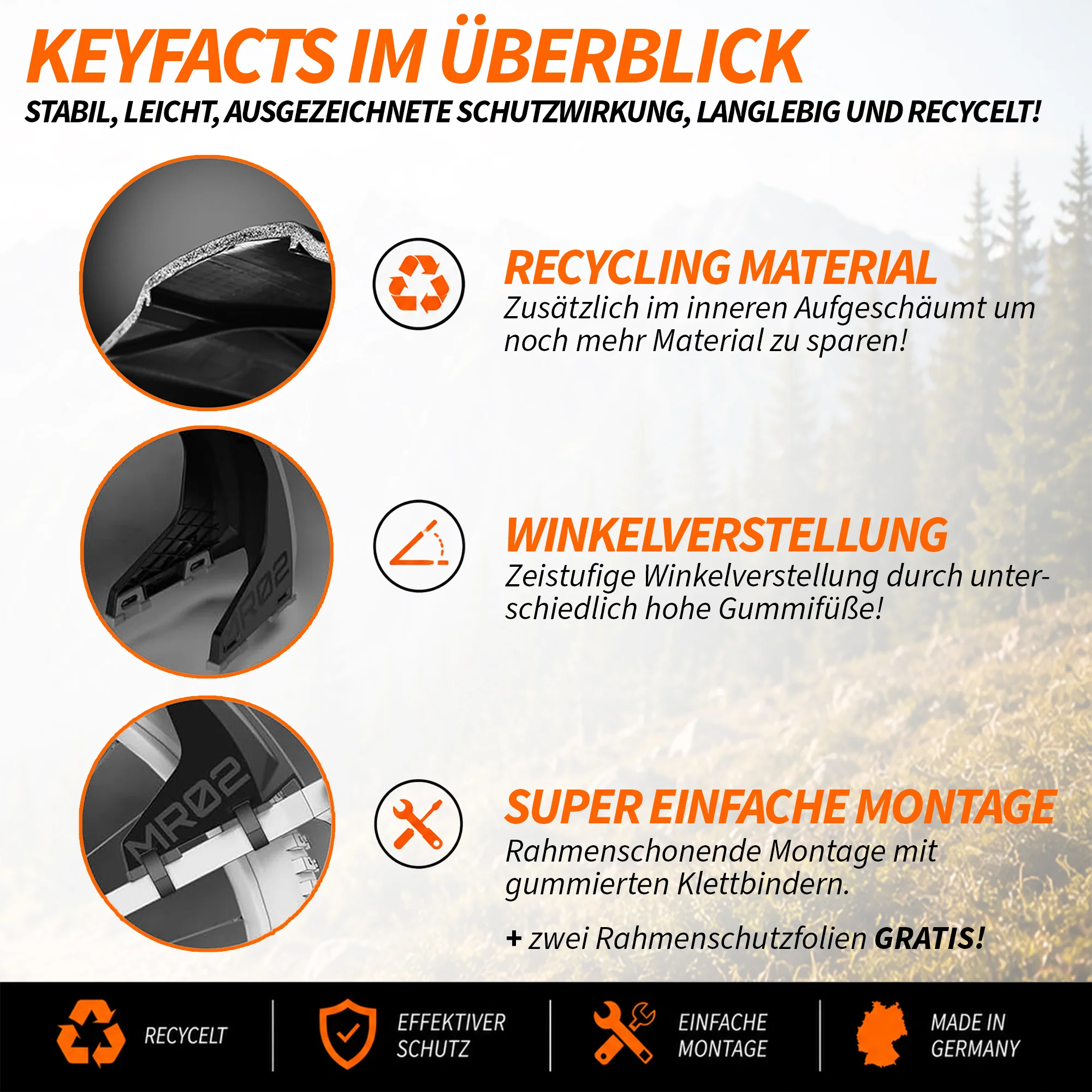 Mudguards for MTB | M02 and MR02 Bundle | Unleazhed mudguards MTB