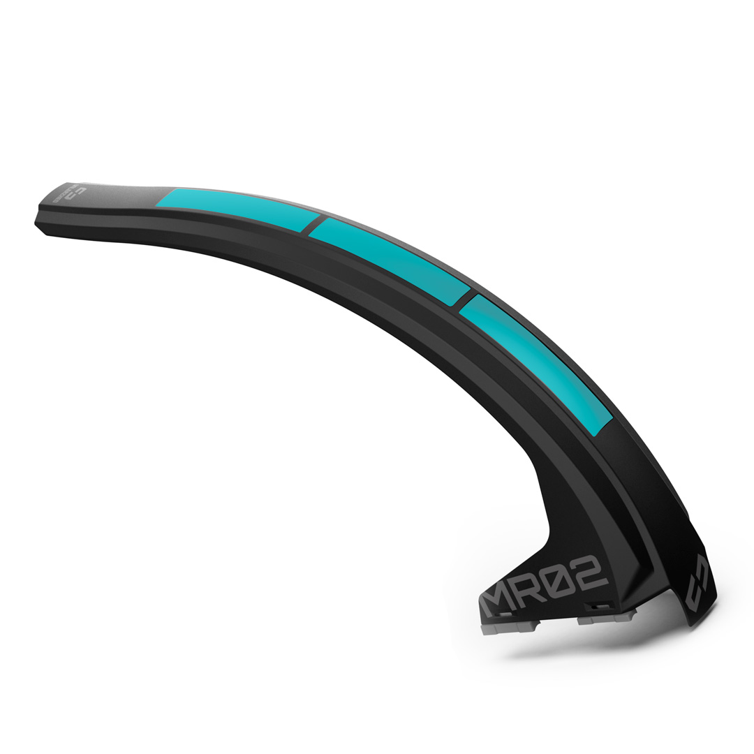 MR02 Rear wheel mudguard sticker turquoise - Unleazhed